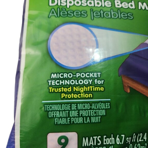 NEW GoodNights Disposable Bed Mats - Open Box - 2.4’x2.8’ - 9 Count - Picture 12 of 13